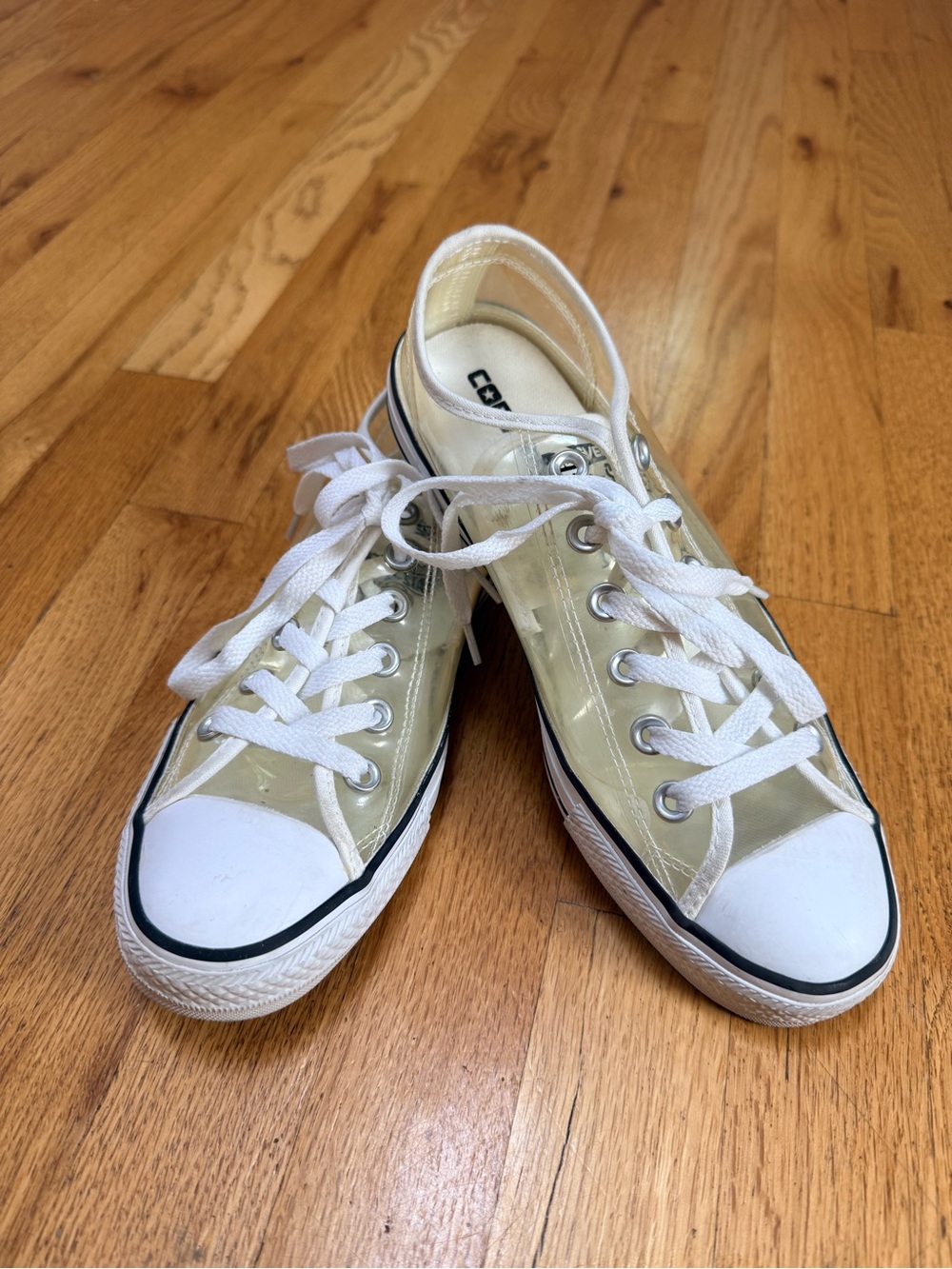 Fun Converse Clear/White Low-Top Sneakers